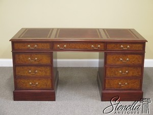 L4316 George Iii English Style Leather Top Walnut Executive George Iii English Style Leather Top