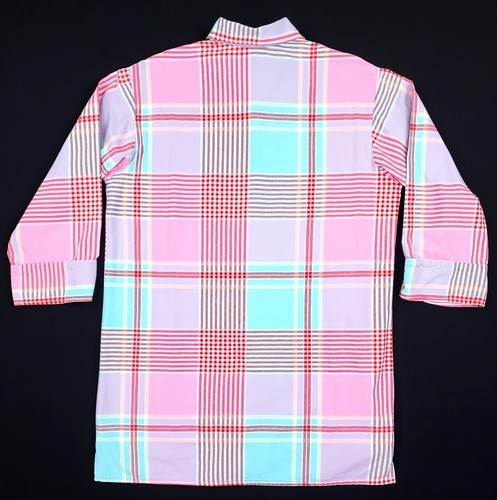 RRL Ralph Lauren Men's L Slim Fit 3/4 Sleve Plaid Button Up Shirt Multicolor - Picture 6 of 13