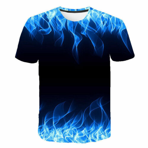 Camiseta para hombre Verano 3D Fire Flame Gráfico Estampado Completo Mangas Cortas Camiseta Prenda para el torso S-7XL - Imagen 17 de 18