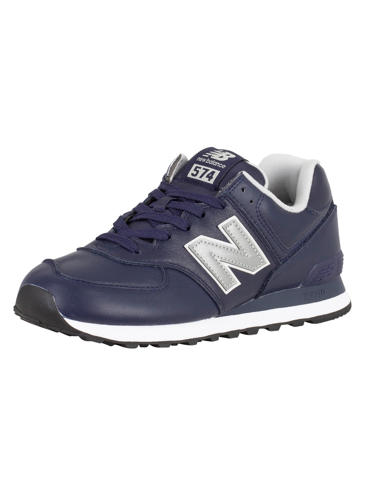 New Balance Men's 574 Leather Trainers, Blue New Balance Men's 574 Leather Trainers, Blue