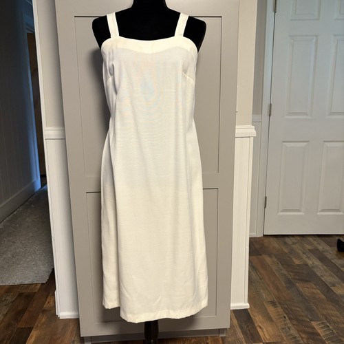 Vintage 2 Pc. Ivory Dress Small Overlay Embroidered BoHo Wedding Lace Stunning - Picture 19 of 24