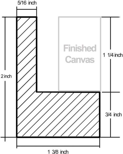 Floating Canvas Frame, Wall Art Picture Frame for Canvas Painting 1-1/4 Deep - Picture 5 of 5