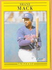 SHANE MACK MINNESOTA TWINS #618 - FLEER NM-MT 1991