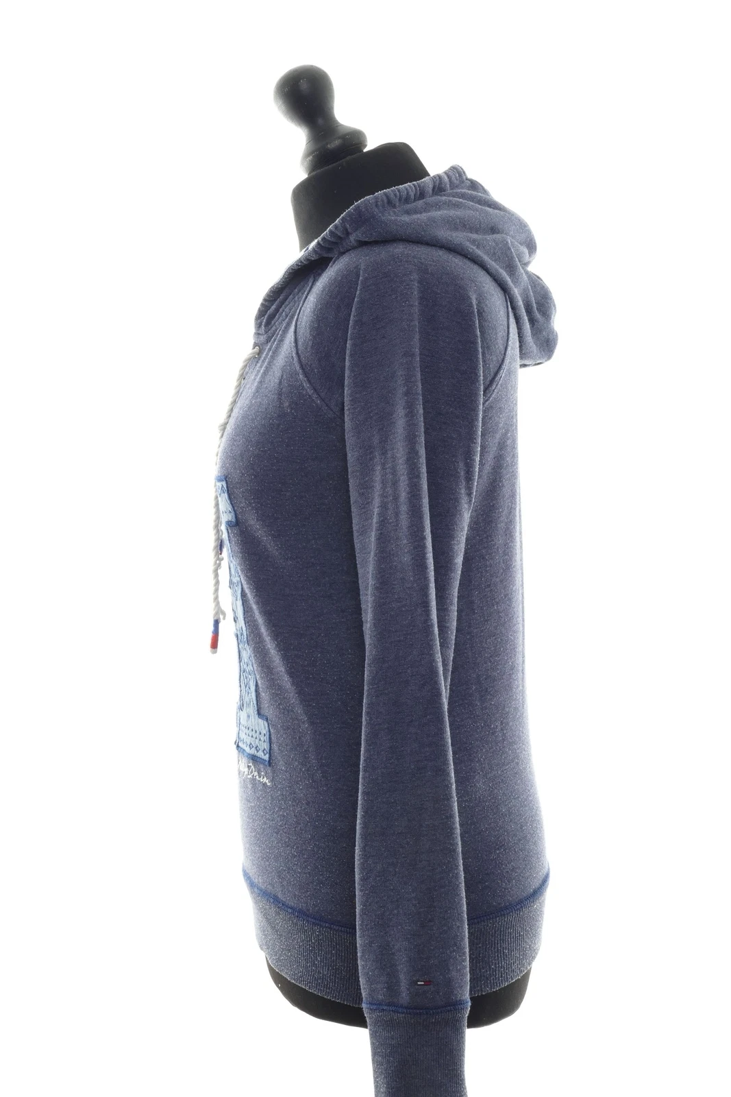 VETEMENTS Felpa con cappuccio donna Tommy Hilfiger S blu scuro fantasia cappuccio cotone