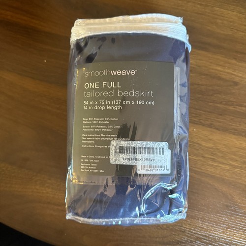 SmoothWeave BLACK BED SKIRT~size FULL~NEW 14 inch Drop~Tailored Bed Skirt - Bild 2 von 2