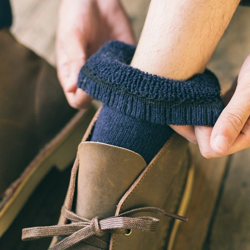 3/5 Pairs Men Warm Wool Blend Socks Thermal Boot Socks Cashmere Sports Unisex - Image 2 of 4