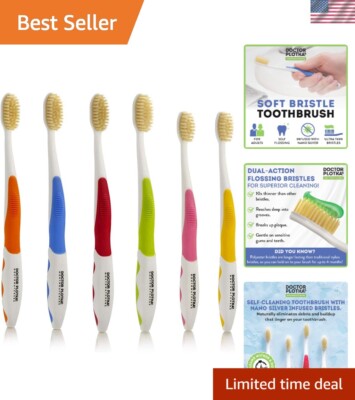 Dr. Plotka's Extra Soft Manual Toothbrush - Family Pack, Enhanced Cleaning