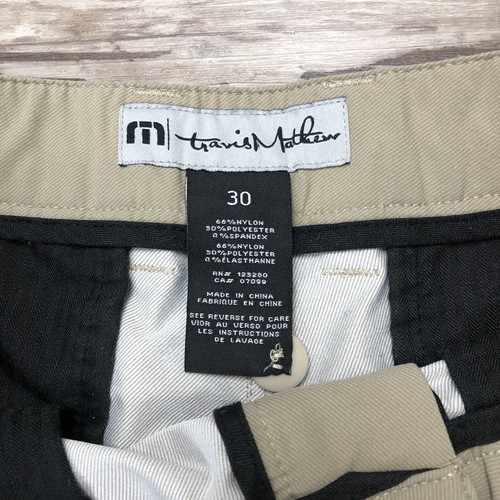 Travis Mathew Golf Stretch Shorts Mens Size 30 X 11 in Tan - Picture 3 of 6