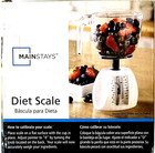 Mainstays Kitchen Diet Scale Weighs up to 2lb Pounds Removable Cup-Free Shipping