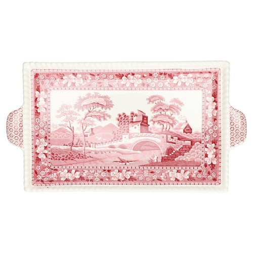 Tablett mit Griffen Spode Copeland Pink Tower