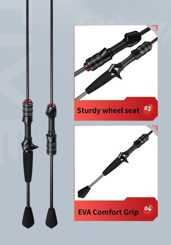 Fishing Rods Lure Carbon Fiber Pole Carp Ultra Light Rod Spinning Casting Travel - Picture 39 of 46