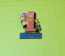 Vintage #1 Best Salesperson Salesman Award Metal Pinback Lapel Pin Hat Pin