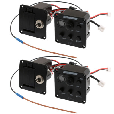 2 Sets Pickup ISYS+ ACOUSTIC GUITAR PICKUP ONBOARD PREAMPS EQ