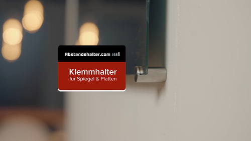 Spiegelklemme Edelstahl Ø15 Spiegelhalter Schilderbefestigung Plexiglas 1-6 mm - Video 1 von 1