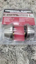 Tell Mfg Commercial Deadbolt Double Cylinder Lock Stainless Steel Finish NEW