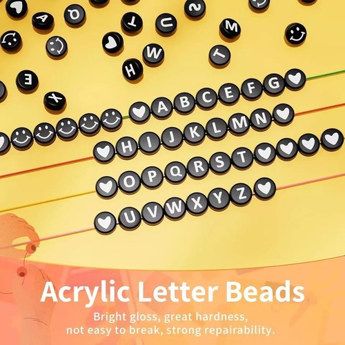 800 Pieces Assortment Letter Beads for Friendship Bracelets Making Kit, 28 Style - Picture 4 of 6