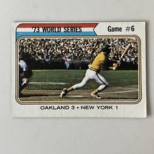 1974 Topps #477 World Series Game #6 Reggie Jackson HOF. VG/EX