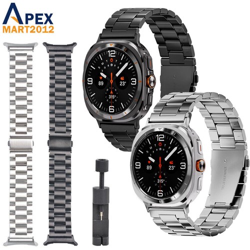 Stainless Steel Bands Metal Link Wristband for Samsung Galaxy Watch Ultra 47mm - Picture 1 of 13