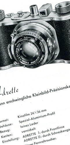 ADOX Prospekt Ausgabe 1939 ADRETTE TRUMF I & II TEMPO ADOKETTE SPORT (Y5204 - Picture 2 of 4
