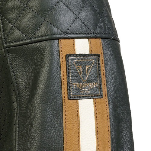 Triumph Braddan Motorcycles Riding Jacket Air Race Sport Leder Bikerjacke - Bild 23 von 25