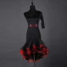 NEW Latin Ballroom Dance Dress Modern Salsa Waltz Standard Long Dress F243