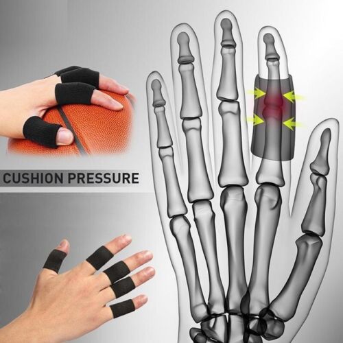 10-50pcs Finger Sleeves Thumb Splint Brace Support Elastic Compression Protector - Picture 5 of 11