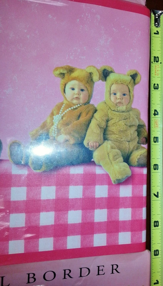 LOTE de CUBIERTAS DE INTERRUPTOR DE LUZ de papel de pared para guardería ANNE GEDDES peluche tocador cajón tirar Foto 3 de 4