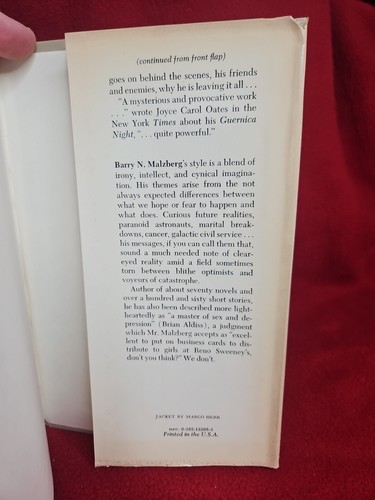 Malzberg Barry N. DOWN HERE IN THE DREAM QUARTER 1st Edition 1st Printing - Picture 7 of 13