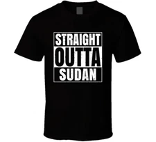 Straight Outta Sudan Texas City Compton Parody Grunge T Shirt