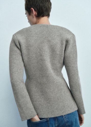 ZARA SZ. S WOMAN NWT FW23 GRAY WOOL BLEND PEPLUM KNIT BLAZER  5755/113 NWT - Bild 14 von 23