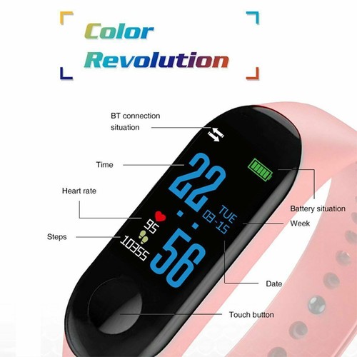 Sport Health Waterproof Fitness Smart Watch Activity Tracker Wristband Bracelet - Zdjęcie 3 z 17