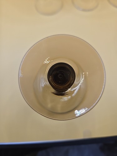 Set 6 Vtg Libbey TWO-TONE TULIP Brown Water Goblets Pedestal Knob Stem 5 5/8" - Picture 12 of 14