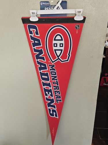 MONTREAL CANADIENS 12X30  NHL HOCKEY VINTAGE PENNANT  10/5/24 - Picture 2 of 2
