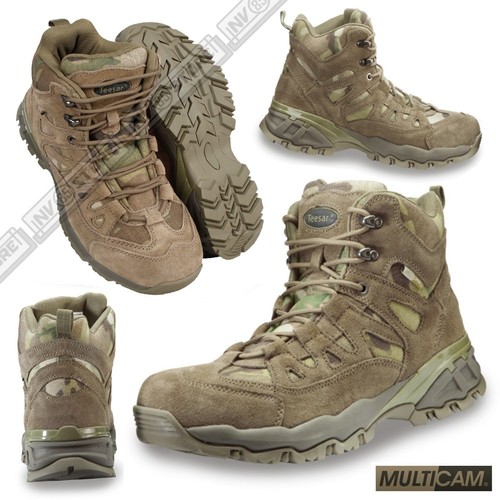 Scarpe Trekking Anfibi Militari MILTEC TEESAR Boots Pelle e Cordura MULTICAM ® - Imagen 6 de 6