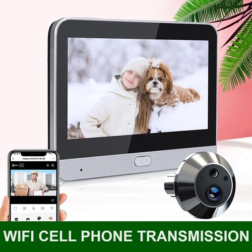 Door Spy Security Camera Wireless WiFi Mobile Phone Transmission w/ Battery & Display