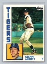 1984 Glenn Abbott #356 Topps Detroit Tigers 84-TBBC#12-13