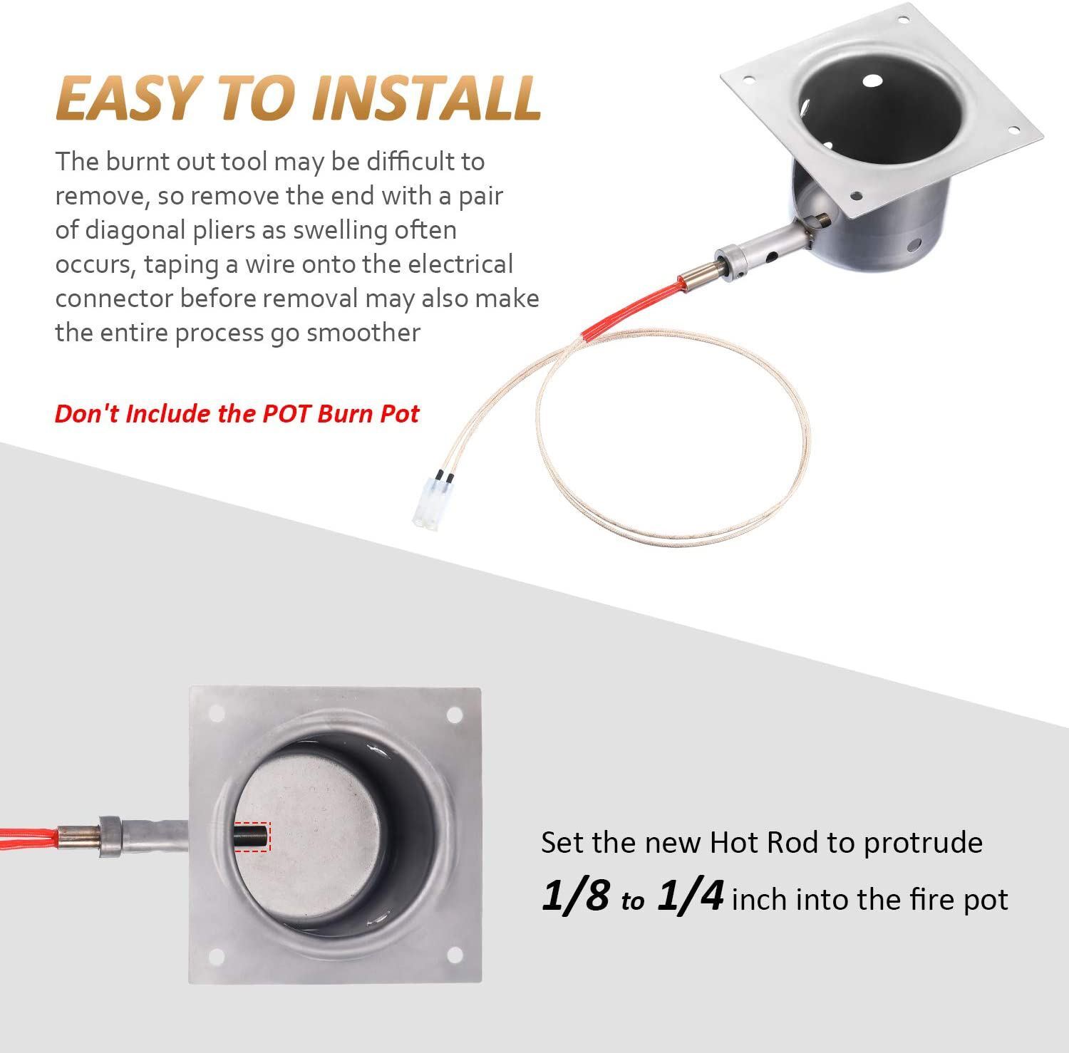 Grill Hot Rod Ignitor Kit Fuses Replacement Parts for Traeger Wood