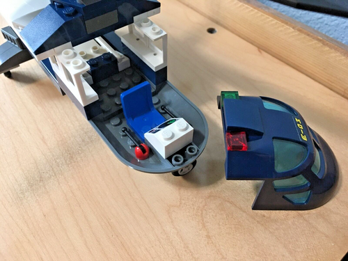 Lego City blau/weiß großer kommerzieller Forschungshubschrauber MOC mit Trage - Bild 5 von 6