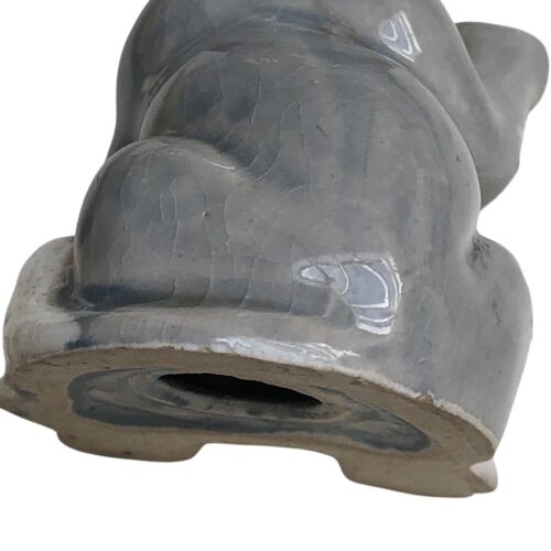 2 VINTAGE 1930’s CERAMIC CATS - MCM Mid Century Sculptures Porcelain Glaze Japan - Picture 14 of 14