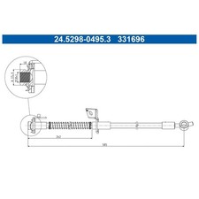 ATE Bremsschlauch vorne rechts 58732A6000 | 774567