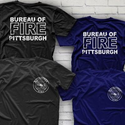 T-Shirt  Pittsburgh Bureau of Fire Fire Rescue Fire Fighter Department Men's Tee