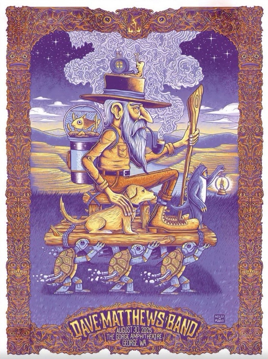 Dave Matthews Band Poster The Gorge 8/30 2025 Owen Murphy