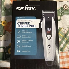 SEJOY Pro Clipper Hair Clipper F58 Cordless Trimmer Rechargable Shaver New