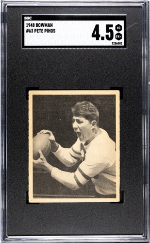 1948 Bowman 63 Pete Pihos - SGC 4.5 HOF SP RC ROOKIE