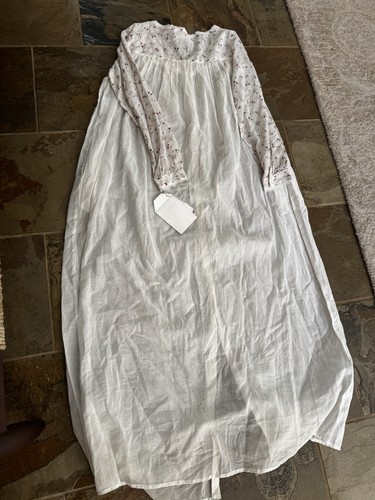 NWT 2005 Vtg Eileen West White Nightgown Embroidered Lace Maxi Long Granny S M - Picture 12 of 12