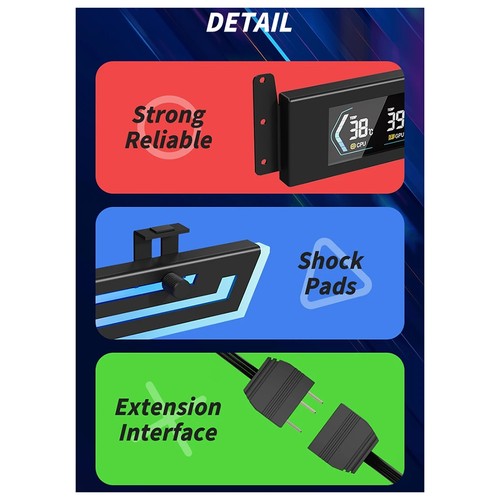 Z-X6 Temperature Display Card Bracket 5V 3PIN ARGB AURA SYNC Card VGA3105 - Afbeelding 2 van 6