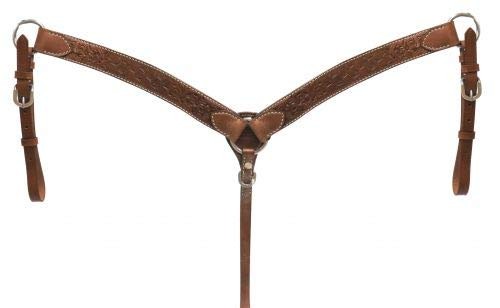 Showman PONY Floral Tooled Leather Breast Collar - Picture 1 of 1