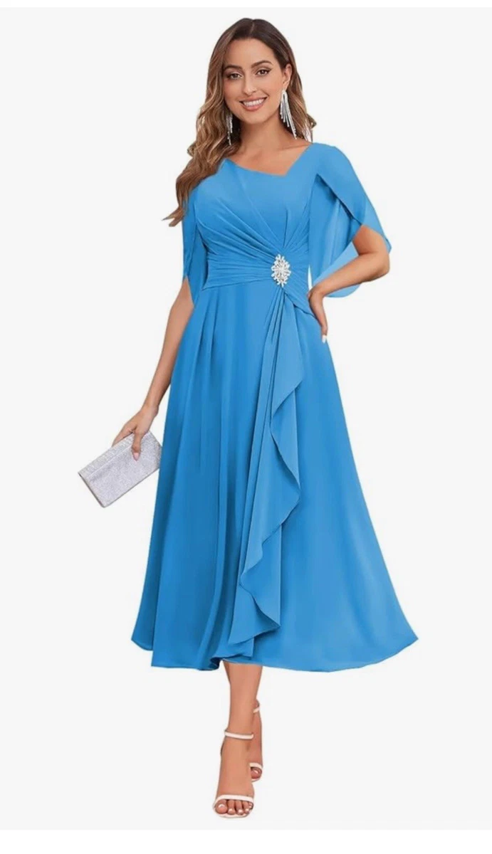 Chiffon Tea Length Dress In Mother Of The Bride Clothing for sale | eBay Chiffon Tea Length Dress In Mother Of The Bride Clothing for sale | eBay