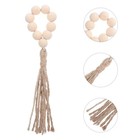  14pcs Napkin Holders With Wood Beads - Decorative Napkin Rings With Tassels For