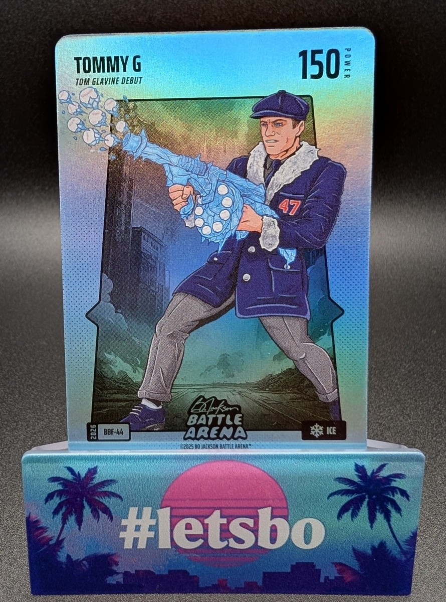 Bo Jackson Battle Arena TOMMY G `Tom Glavine` Blue Battlefoil Ice #BBF-44 SP